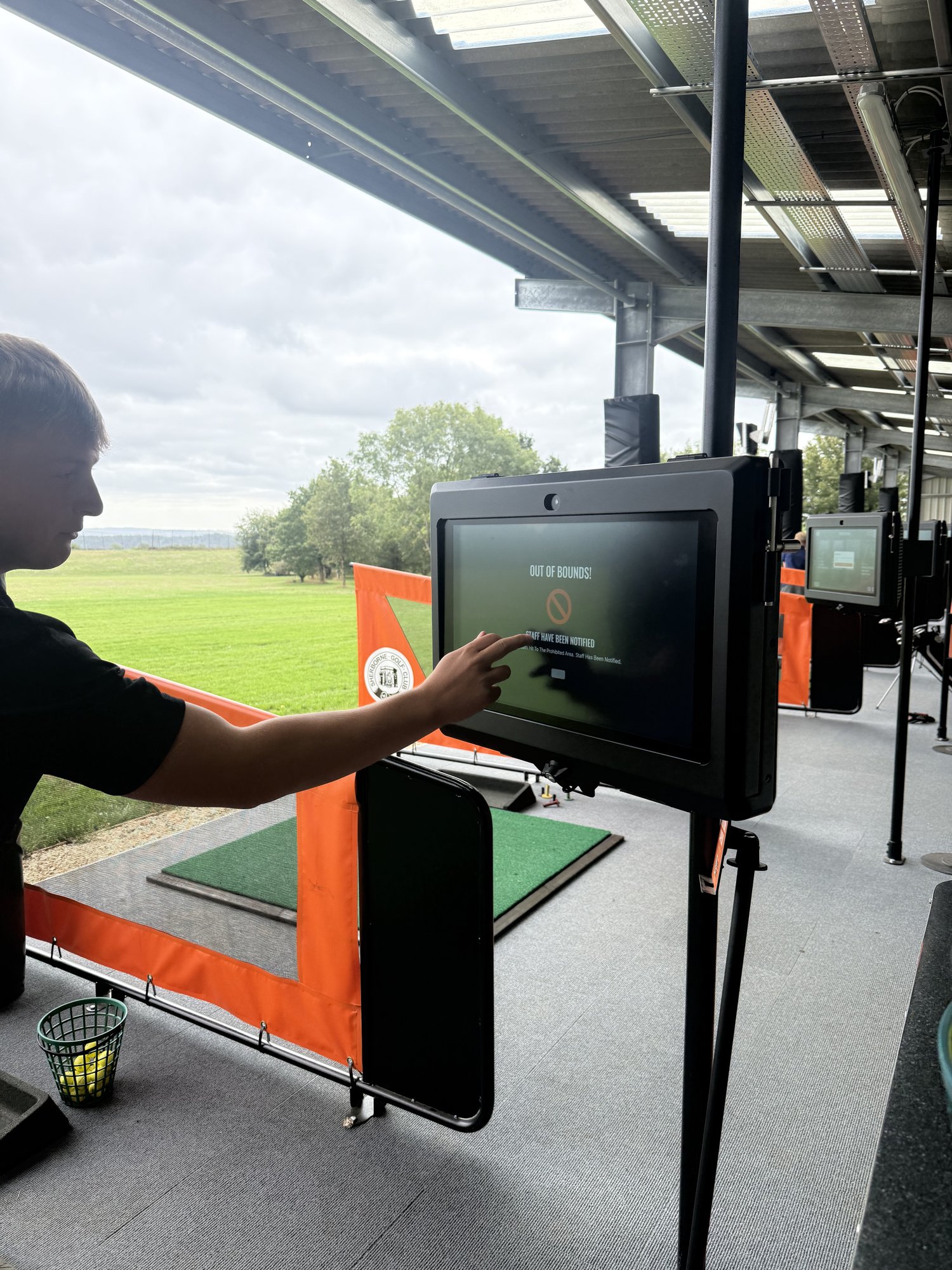 TrackMan bay in use